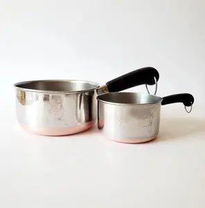 Revere Ware Copper Bottom vintage Revere sauce pan and Revere measuring cup