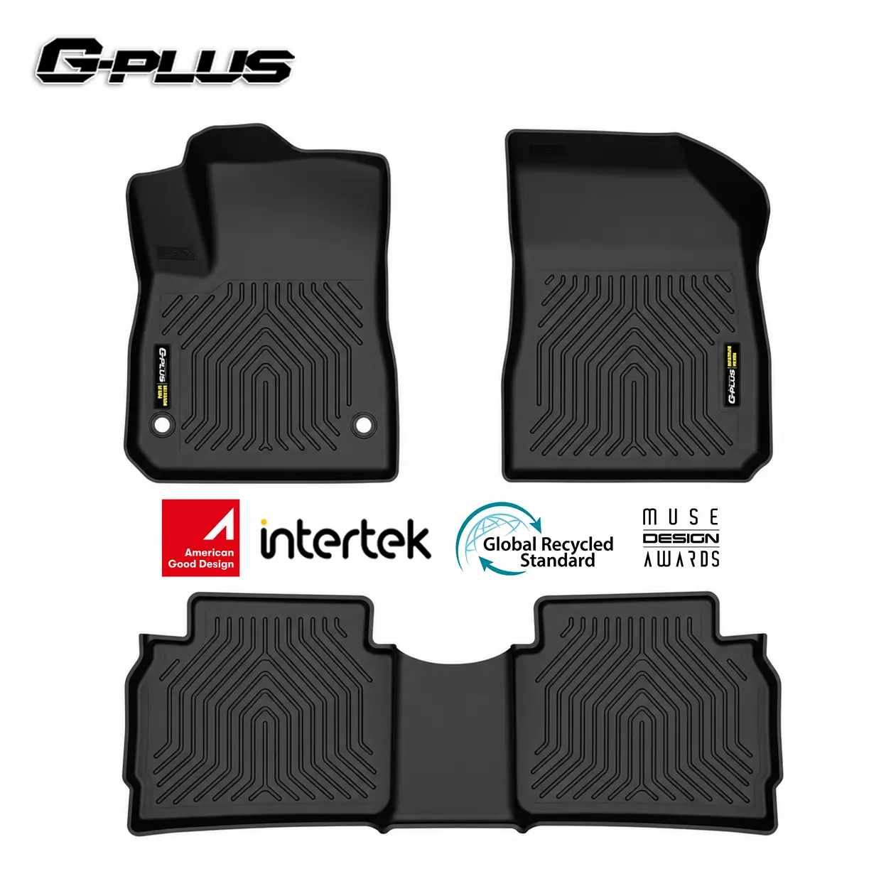 G-PLUS TPE Floor Mats Fit Chevy Malibu 2016-2023 | All Weather Protection,Non-Slip,Custom Fit Floor Cargo Liners,TPE Full Coverage,1st & 2nd Row, Pre-Cut Fit