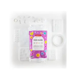 Incraftables Epoxy Resin Molds Kit Bundle. Silicone Resin Kit with Molds including 24pcs Molds, Earring, Keychain, Bracelet & DIY Jewelry Making Supplies. Large Epoxy Resin Kits and Molds Complete Set