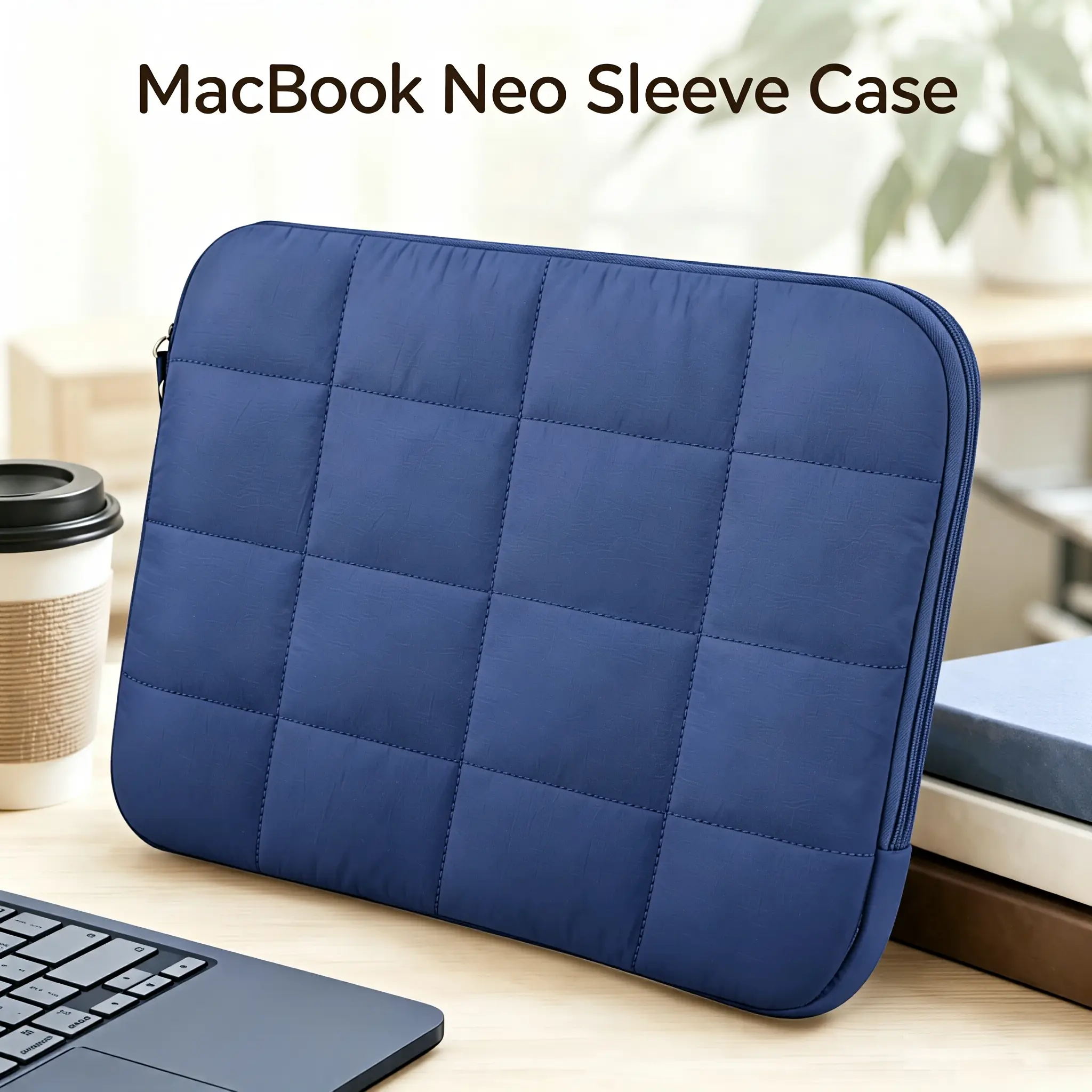 MacBook Neo Puffy Sleeve Case - Quilted Protective Cover for MacBook Neo 13-inch - Durable and Stylish