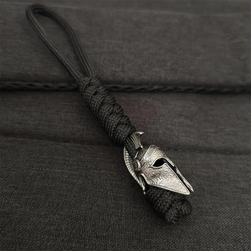 DIY Paracord Keychain, Braided Rope EDC Keychain, Warrior Knight Backpack Charm, Purse Handbag Accessory