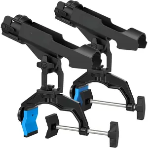 1/2/4 Pack Fishing Rod Holders for Boat, Fishing Rod Holder with Enlarge Clamp, Innovative Dual-V Shaped Design, Fit Round/Square Tube Boat Fishing, Fishing Gear, Fishing Gifts for Men