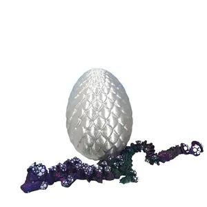 Mushroom Dragon with Dragon Egg, 3D Articulated Red Blue Green Mushroom Dragon, Fidget ADHD Sensory Dragon