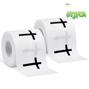 2Pcs Cross Marked Christian Athletic Tape, Cotton Zinc Oxide Sports Tape, 2IN X 23FT Wrist Support Tape, Cross Athletic Wrist Tape for Tennis, Religious Bible Verse Athlete Tape Christian Gifts for Men Women beach outfits summervibes,summerwins