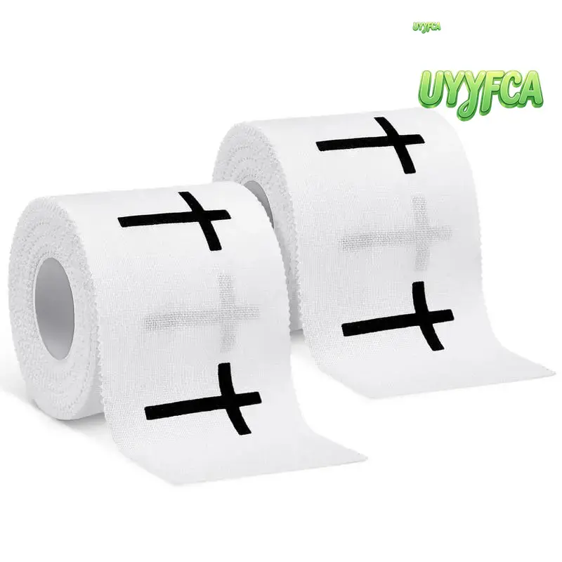 2Pcs Cross Marked Christian Athletic Tape, Cotton Zinc Oxide Sports Tape, 2IN X 23FT Wrist Support Tape, Cross Athletic Wrist Tape for Tennis, Religious Bible Verse Athlete Tape Christian Gifts for Men Women beach outfits summervibes,summerwins summerwins