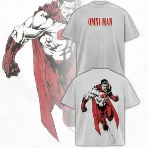 Omni Man Invincible War Comic Menswear Gift for Movie Fans Top Apparel Classic Oversized Seamless Simple Straight Man Designer Shirts Men's Regular Fit Floral Print Tee Heavyweight Cotton T-Shirts Featuring Epic Panther Design