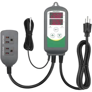 2025 Updated WiFi Temperature Controller, Thermostat with App Remote for Reptiles, Home Brewing, Fermentation, Breeding, Incubation and Greenhouse, Max 1100W (110V)