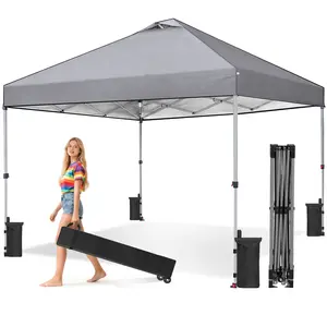 10x10 Pop Up Canopy Ten,Easy Setup Instant Outdoor Canopy with Vented Top and Wheeled Bag,White 10x10 Pop Up Canopy Ten,Easy Setup Instant Outdoor Canopy with Vented Top and Wheeled Bag,White