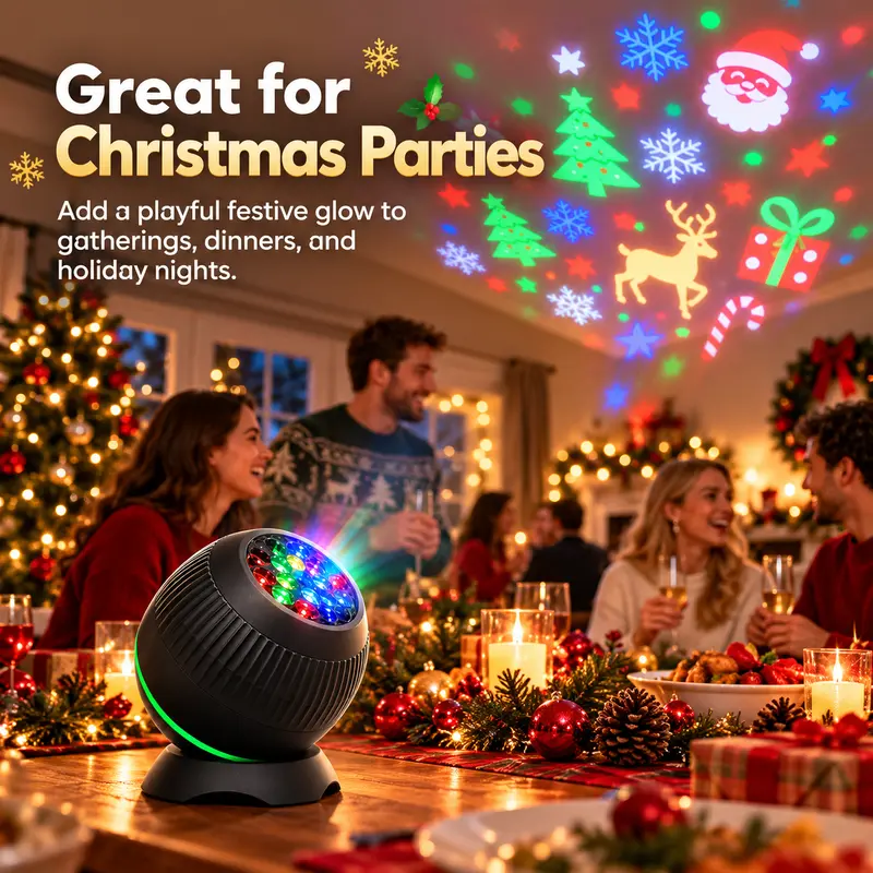 Christmas Light Projector for Indoor Home, LED Holiday Projector Lights ...