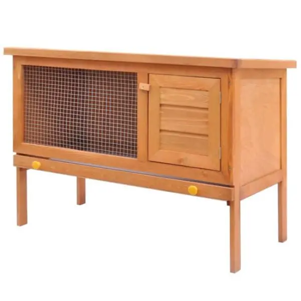 212 MAIN 36 ft. Wooden Outdoor Rabbit Hutch - Large-Space Small Animal Enclosure, Easy-Clean Wooden Kennel with Exercise Area for Small Pets