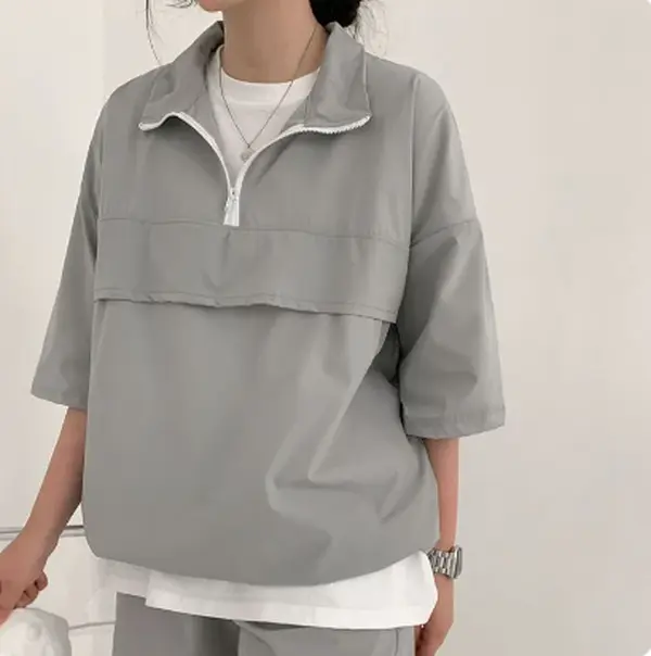 BIDV 899 Summer Women's 2 Pieces Set Turtleneck Long Sleeve Top And Shorts Suit Female Korean Style Clothes Summer Casual Tracksuit
