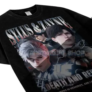 Zayne and Sylus Death and Rebirth Shirt, Love and Deepspace Retro T-Shirt Sweatshirt Hoodie Fabric Menswear