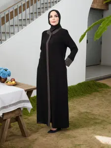 Women's Arabic Fashion Print Pocket Casual Loose Long Dress, Stylish Ladies' Clothing for Daily Wear & Special Occasions, Modest Muslim Outfits