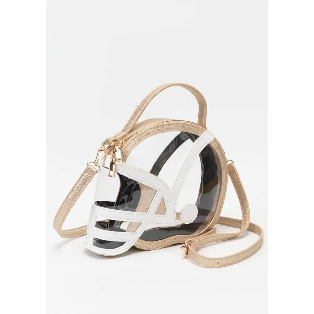 Clear Gameday Football Helmet Satchel/Crossbody Bag