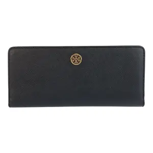 Pre-owned Tory Burch Calfskin Small Leather Goods Leather Long Wallet