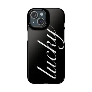 Lucky Aesthetic Snap Case for Phone, Y2K Phone Case, Grunge Aesthetic Phone Case, Gift for Her, Lucky Girl Aestehtic, Protective Phone Case , Gift For  Friend , Suitable for iPhone 17-11 Pro Max/Plus and  Samsung Galaxy S23-25