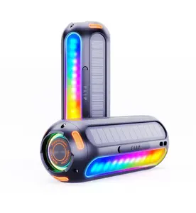 Magnetic Golf Bluetooth Speaker with Solar Charging 30H Playtime, 7 Colorful Flashing Lights Outdoor Waterproof Portable Wireless, for Golf Cart Gifts Hiking Camping bluetooth speaker Audio Smartphone