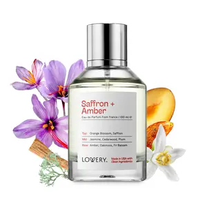 LoveryGifts Saffron Amber Perfume Long Lasting Eau de Parfum - Made in USA