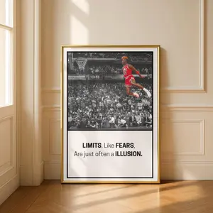 [ SALE UP 45% - UNFRAMED POSTER ] Basketball Fine Art Poster Print, Legendary Player Wall Art, Birthday Gift for Basketball Fans, Classic Sports Home Decor