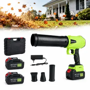 SEEVOLX Turbo Handheld Blower – Cordless Electric Leaf Blower with 3 Nozzles, 2 Long-Lasting Batteries, Lightweight and Versatile for Yard, Car, Garage, Home, Workshop, and Gift Giving