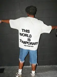 FEEGO Men's Short Sleeve T-Shirt with Graphic Letter Design, Casual and Versatile for All Seasons, Top Selling Comfortable Fit Vintage Tropical funny  shirt