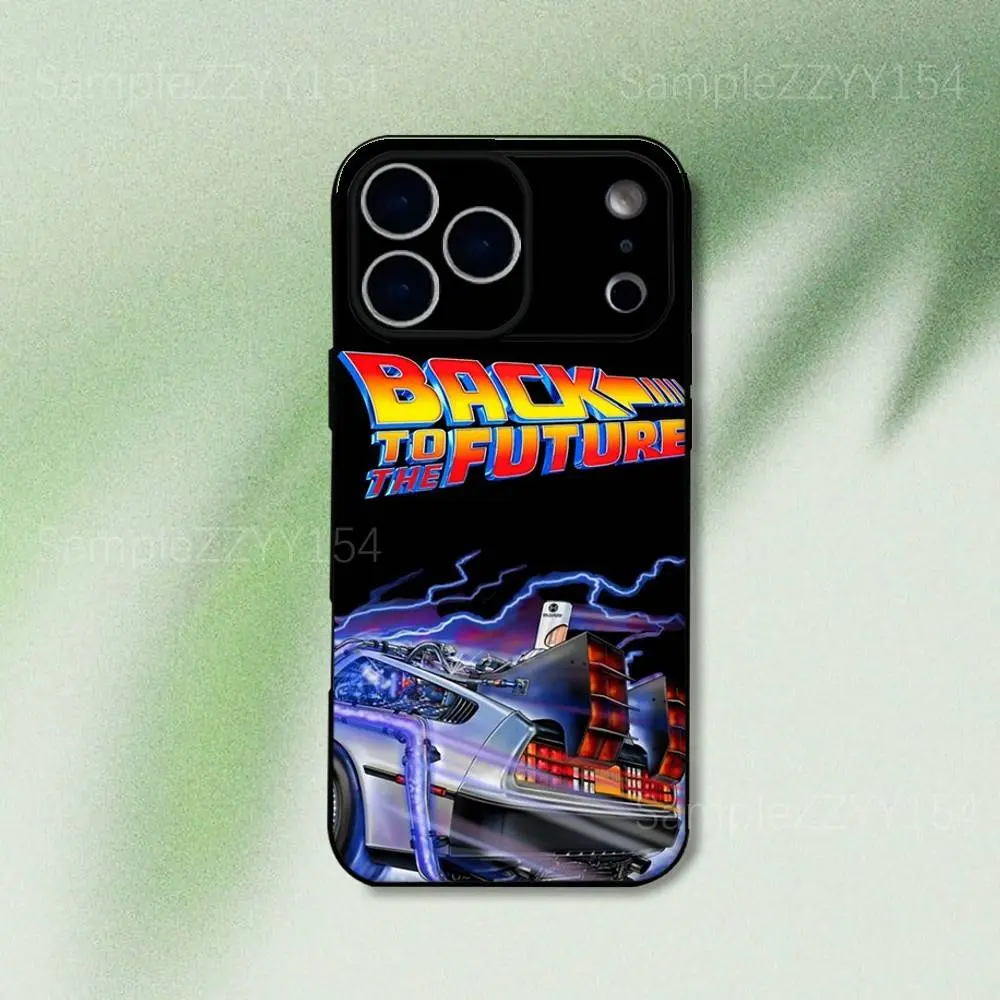 Back To The Future Movie Colorful Soft Black Casing - Shock Resistance Cover for iPhone 12,13,14,15,16,17,Pro,Max,Plus,E,SE4,Air,Mini Animal-Themed Mobile Devices Accessories