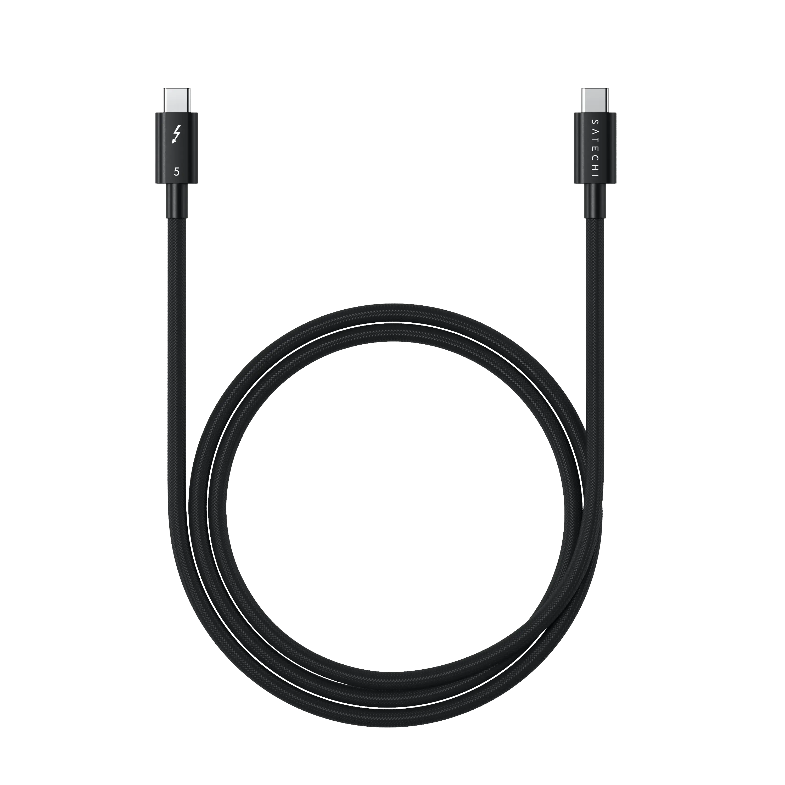 Satechi Certified Thunderbolt 5 Electronic Charging Cable - 240W PD, 120Gb/s Data, Dual 8K@60Hz, Triple 4K@144Hz, Braided, Compatible with Thunderbolt 4/3, USB Type-C/C-Type Mobile Cables for MacBook, Laptops, iPhone 17