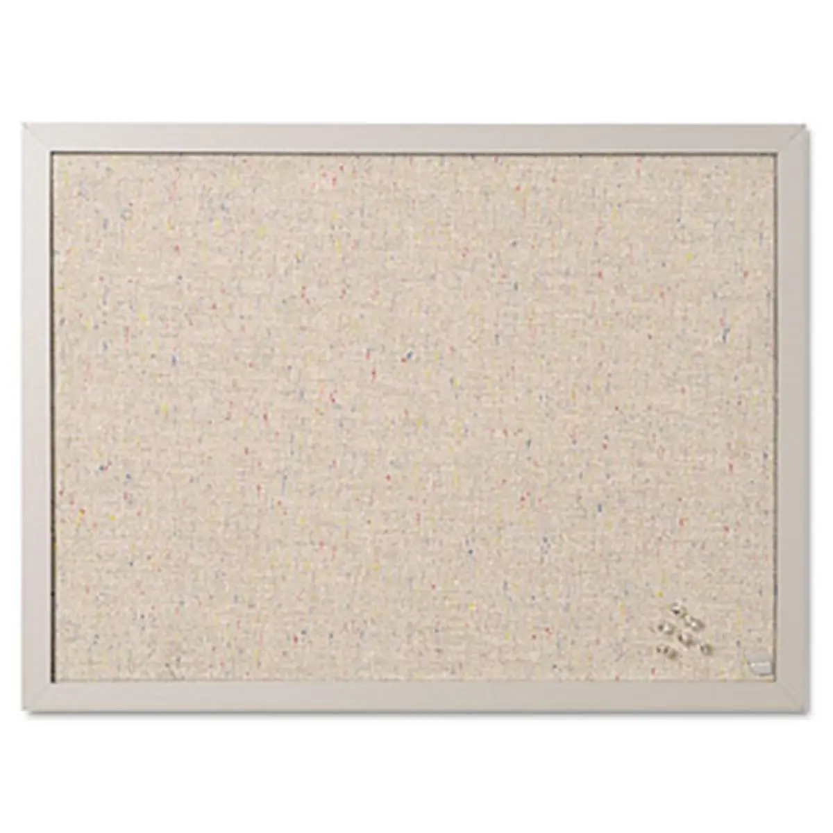 Bi-Silque MasterVision Lightweight Designer Fabric Bulletin Board - 24x18in Horizontal Wall-Mount, Elegant Wood Frame, Gray Fabric, Office Presentation Supplies