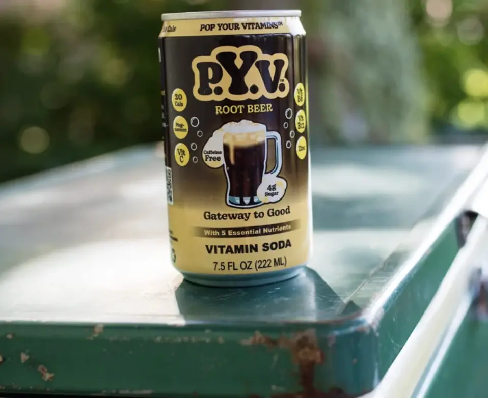 PYV Root Beer Vitamin Soda