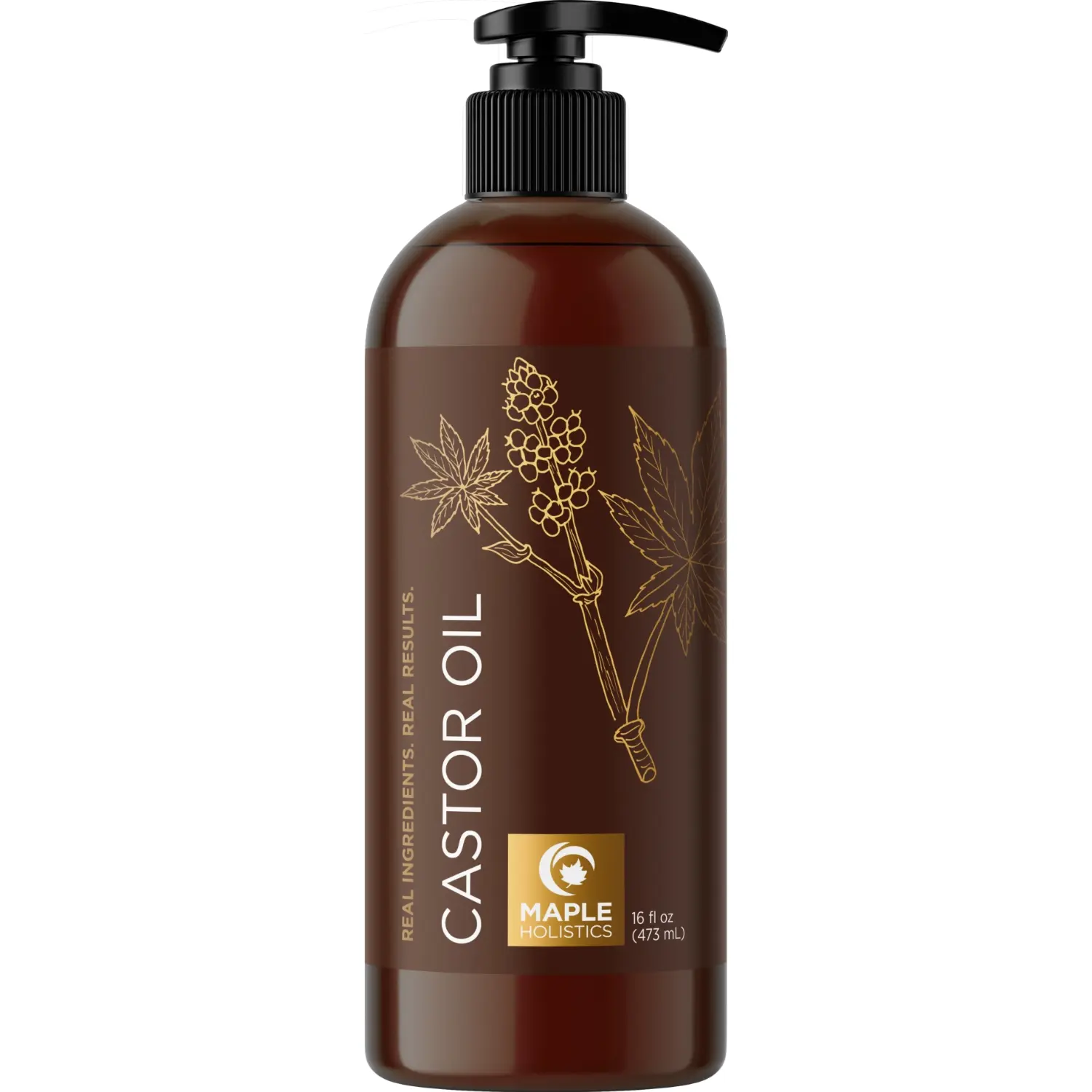 Maple Holistics Castor Oil for Hair Skin Nails and more Nourishing Thicker-Looking Hair Haircare Comfort Men and Women All Skin Types