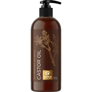 Maple Holistics Castor Oil for Hair Skin Nails and more Nourishing Thicker-Looking Hair Haircare Comfort Men and Women All Skin Types