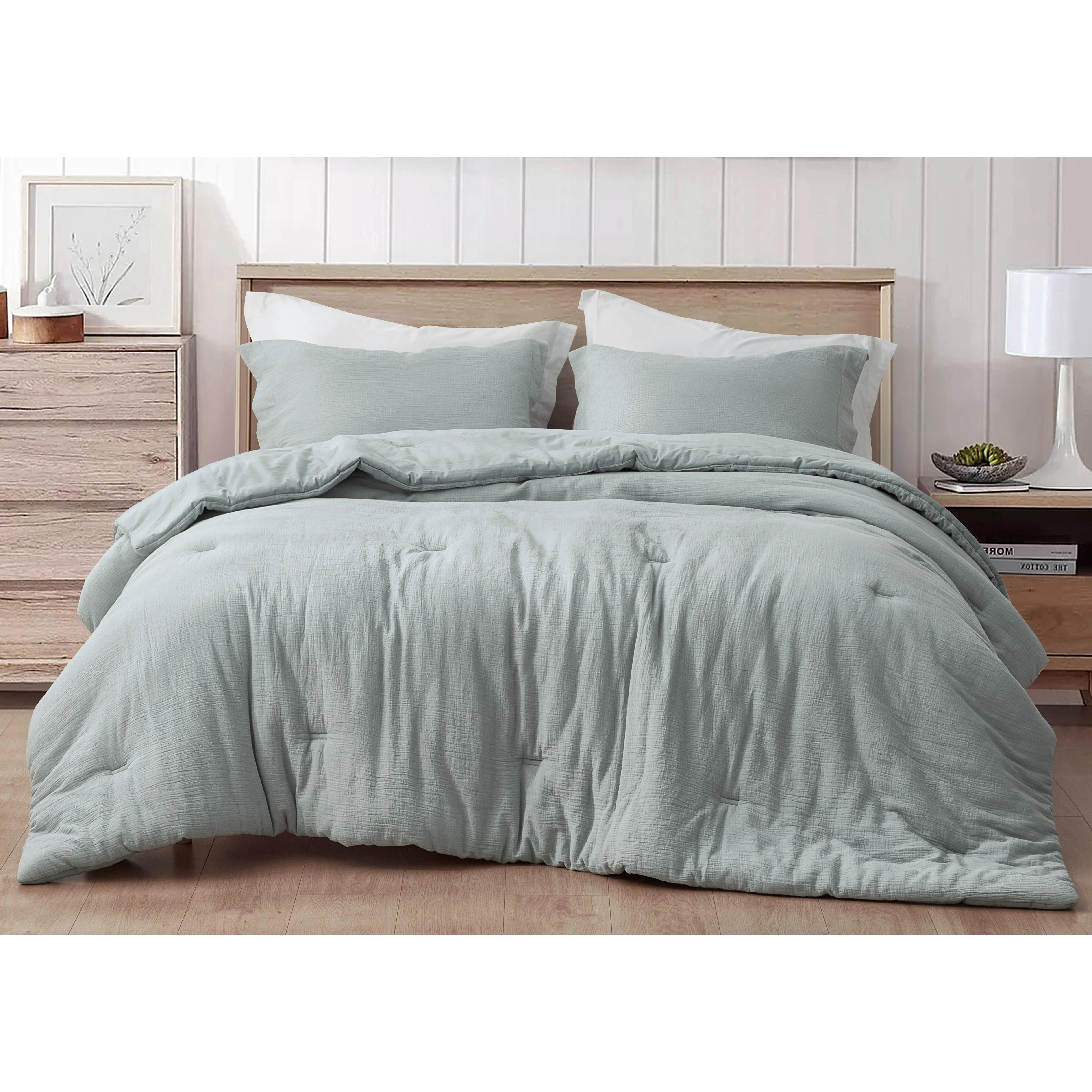 Breeze Soft Lightweight Breathable Cotton Muslin Comforter Set