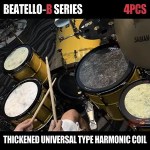 Beatello 4pcs Drum Tone Control Rings - Overtones Dampening & Bass Boost Mufflers for Snare/Tom/Bass ( | Stage & Studio Pro Drummers