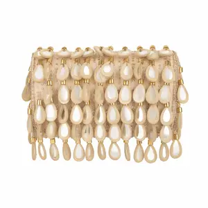 Noor Beige Handmade Statement Clutch