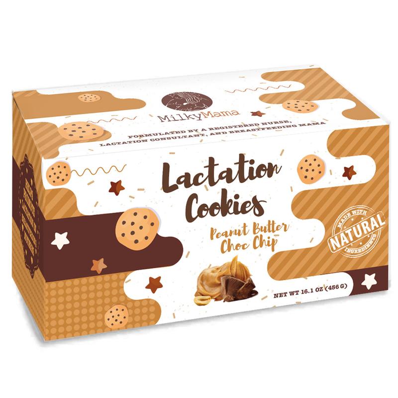 Milky Mama Peanut Butter Chocolate Chip Lactation Cookies to Boost Milk Supply | Lactation Support | Peanut Butter Chocolate Flavored | Increase Milk Supply | Breastmilk Boosting Cookies | Fenugreek-Free Breastfeeding Snacks | 1 Dozen