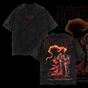 [COLLECTION] IGRIS, TANK, BERU, IRON Shirt Sung Jin-Woo Solo Leveling Shirt Anime Double Printed Oversize Lightweight Acid Washed Tee, Gift For Anime Fan