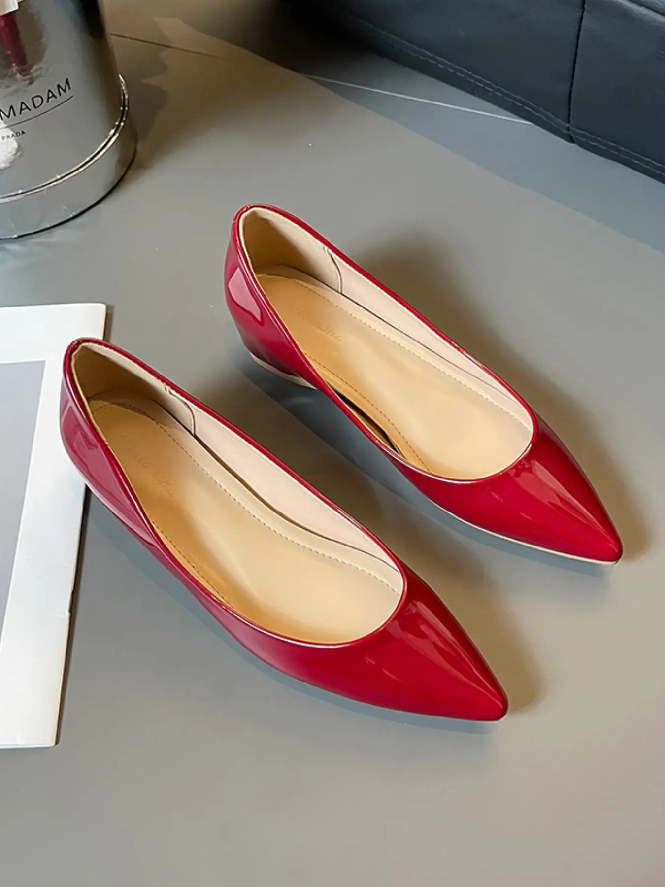 Comfortable Single Shoe, 5cm Heel Height, Pointed Toe, Elegant Design, Suitable for Party, Christmas, Halloween, Travel, Daily Wear