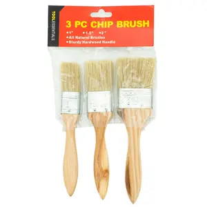WorldWide Sales Online Tool Essentials 3pc Disposable Chip Brush Set For Paint, Stain, Oils