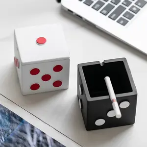 Cute Dice Ashtray With Lid,Dice-shaped Design Ashtray,Ideal Gift For Smokers,Unique Home & Office Desk Decor