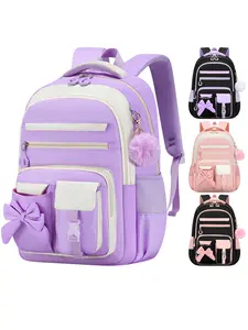 Butterfly Knot Women's Casual Backpack, Lightweight Large Capacity School Bag, Ideal for Back-To-School, Travel, and Daily Use