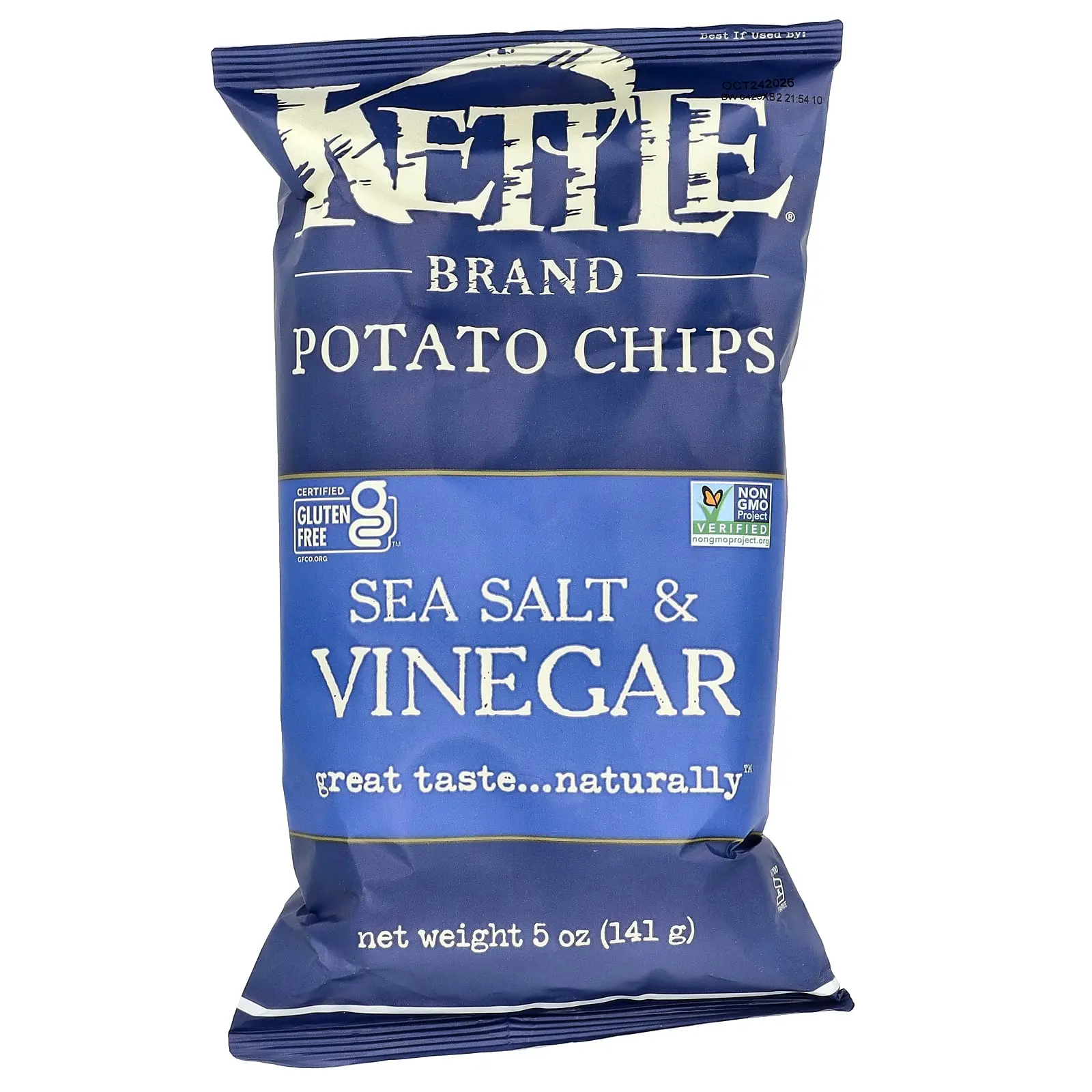Kettle Foods Potato Chips, Sea Salt & Vinegar, 5 oz (141 g) Kettle Foods Potato Chips, Sea Salt & Vinegar, 5 oz (141 g)