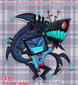 Vox&Shok.Wav Keychain Vox and the best and biggest demon shark in the world