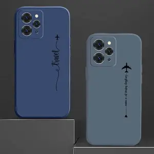 Creative Graphic Design for Xiaomi Redmi 12 11 10 9 13C 12C 10C A2+ A1+ A2 A1 11A 10X Turbo3 Power Prime 2022 Pro 4G 5G Soft Straight Side Gray Blue Phone Case