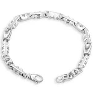 Men's 14k Gold (30gram) or Platinum (57gram) 6.5mm Link Bracelet 8.5"