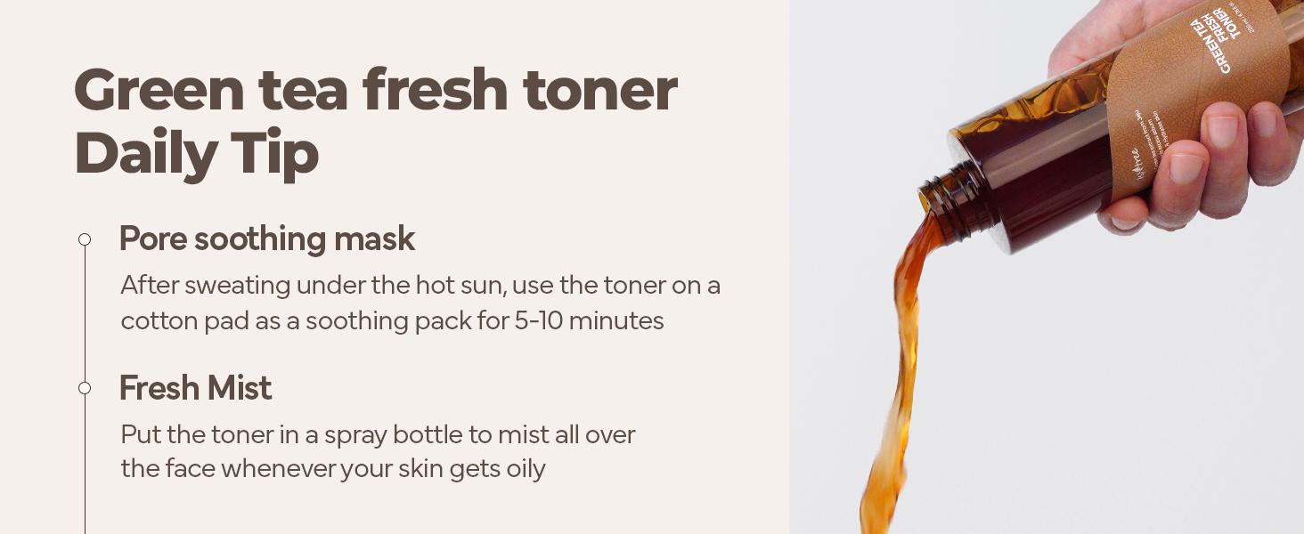 [isntree Official Shop] Green Tea Fresh Sebum Care Duo - Toner 6.76 fl.oz / 200ml + Emulsion 4.05 fl.oz / 120ml for oily skin, oil-water balance and hydration, Korean Skincare