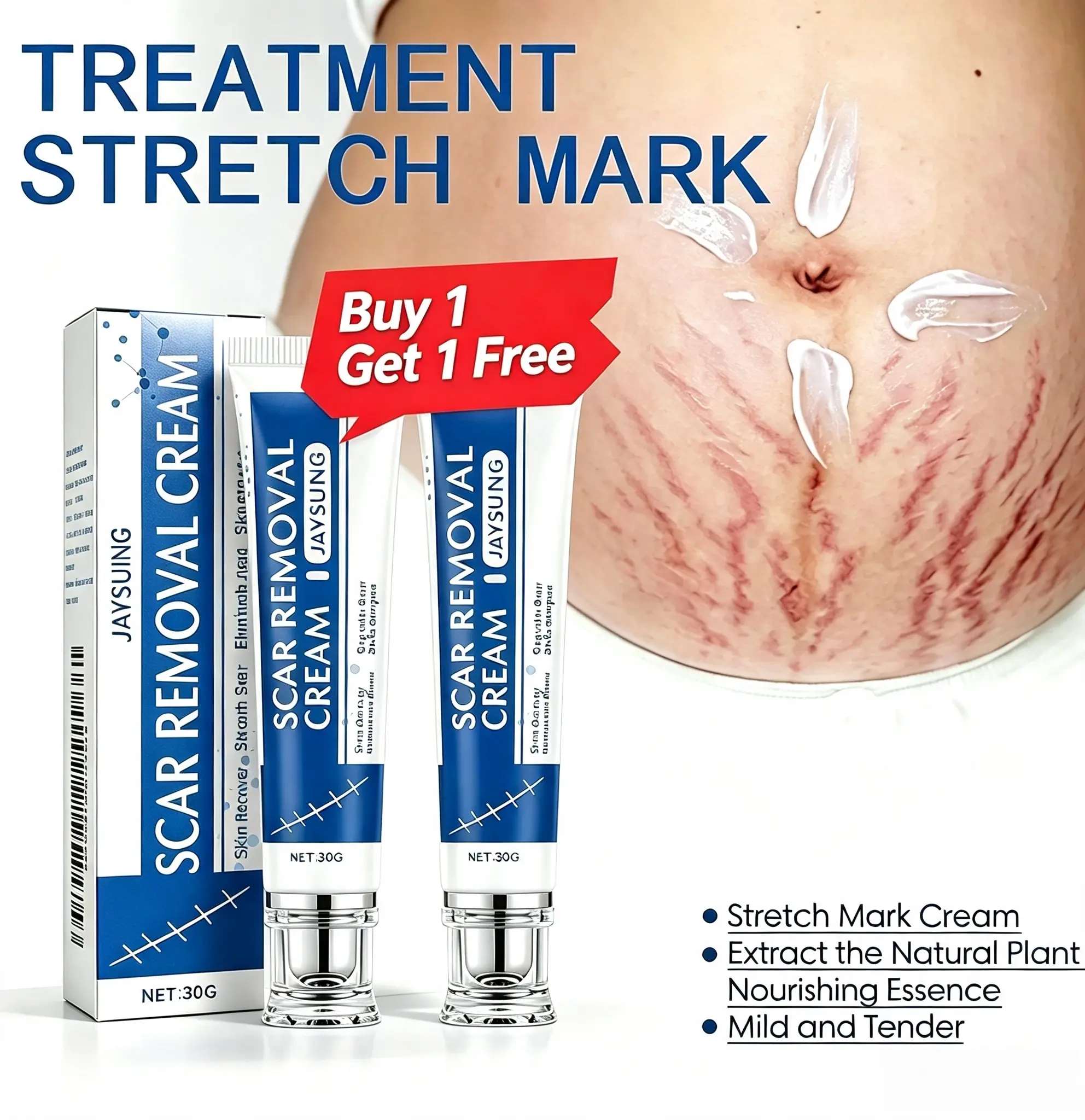 【Buy 1Get 1 Free】Advanced Smoothing Gel - Invisible Repair for Fine Lines,Wrinkles, Acne Scars & Marks I ProfessionalSmoothing Formula for New & Old Scars I Fast-Absorbing & Non-Greasy Discoloration Body cream