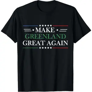 Funny Make Greenland Great Again Map Flag Meme Tees T-Shirt