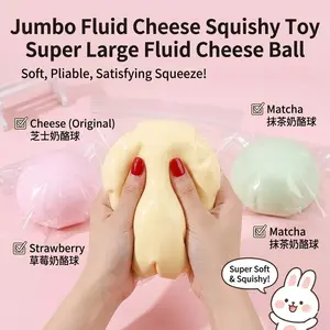 10cm Giant Cheese Toy, Maltose Stress Ball, Slow Rebound Squishies, Aesthetic Desk Decor, Anxiety Relief Fidget, Jumbo Size