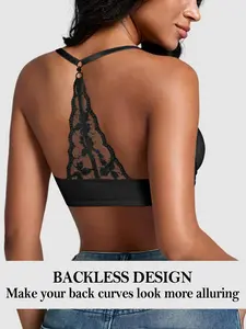 Women's Front-Clasp Back-Beautifying Wireless Shaping Bra: Featuring a convenient front-clasp design, this bra is suitable for both plus and standard sizes, offering comfortable support for everyday wear.