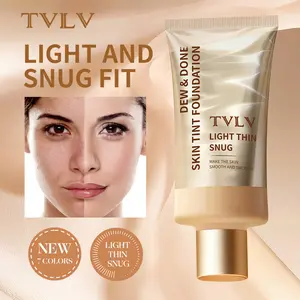Dew & Done Light Thin Snug Foundation - Ultra-Light Breathable Texture, Waterproof Sweatproof Full Coverage, Ideal for Dry Skin, Daily Commute & Errands, Concealer Makeup, Cosmetic, Gentle